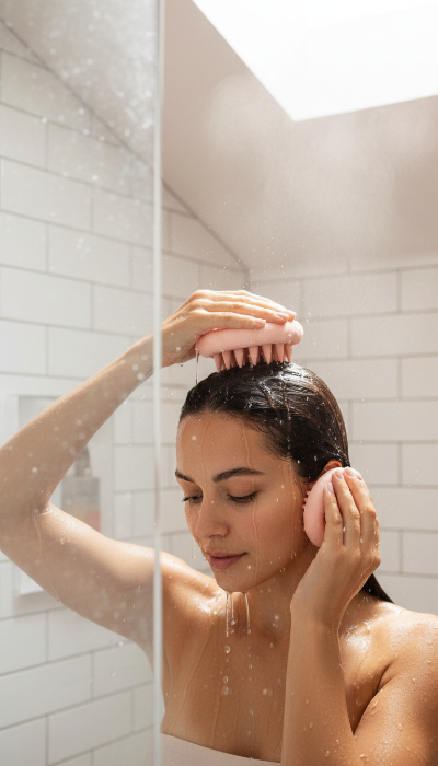 Silicone Bath & Scalp Massager Brush