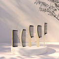 Natural Bamboo Wood Eco-Friendly Rat Tail Comb Set