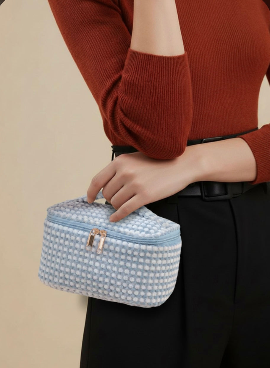 4PCS Large Capacity Eco-Friendly Cotton Makeup Bag Set – Portable Travel Toiletry & Cosmetic Organizer