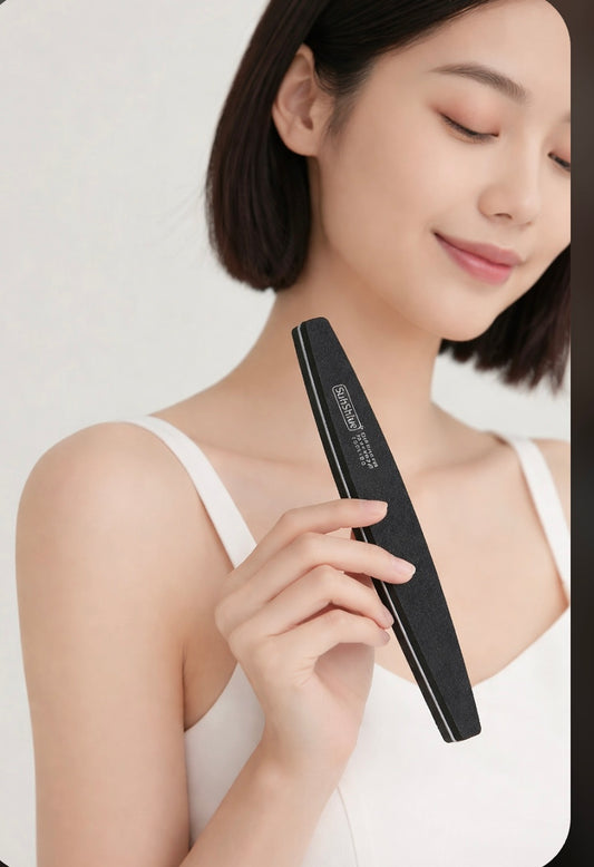 Double-Sided Straight Sponge Eco-Friendly Nail File – Washable Sanding & Polishing
