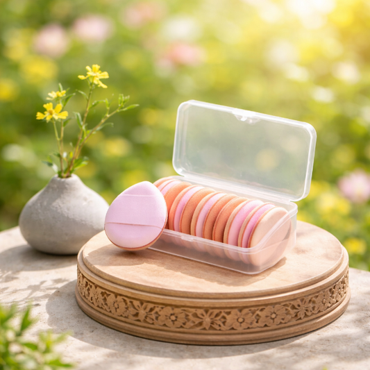 Finger Powder Puff Thumb Air Cushion – Mini Makeup Puffs (10-Pack)