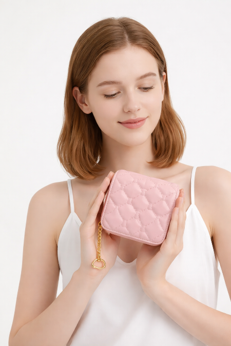 Mili Jae Fashion Portable Mirror Lipstick Box – Mini Rhomboid Makeup Bag